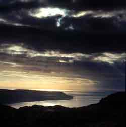 sunset over barmouth